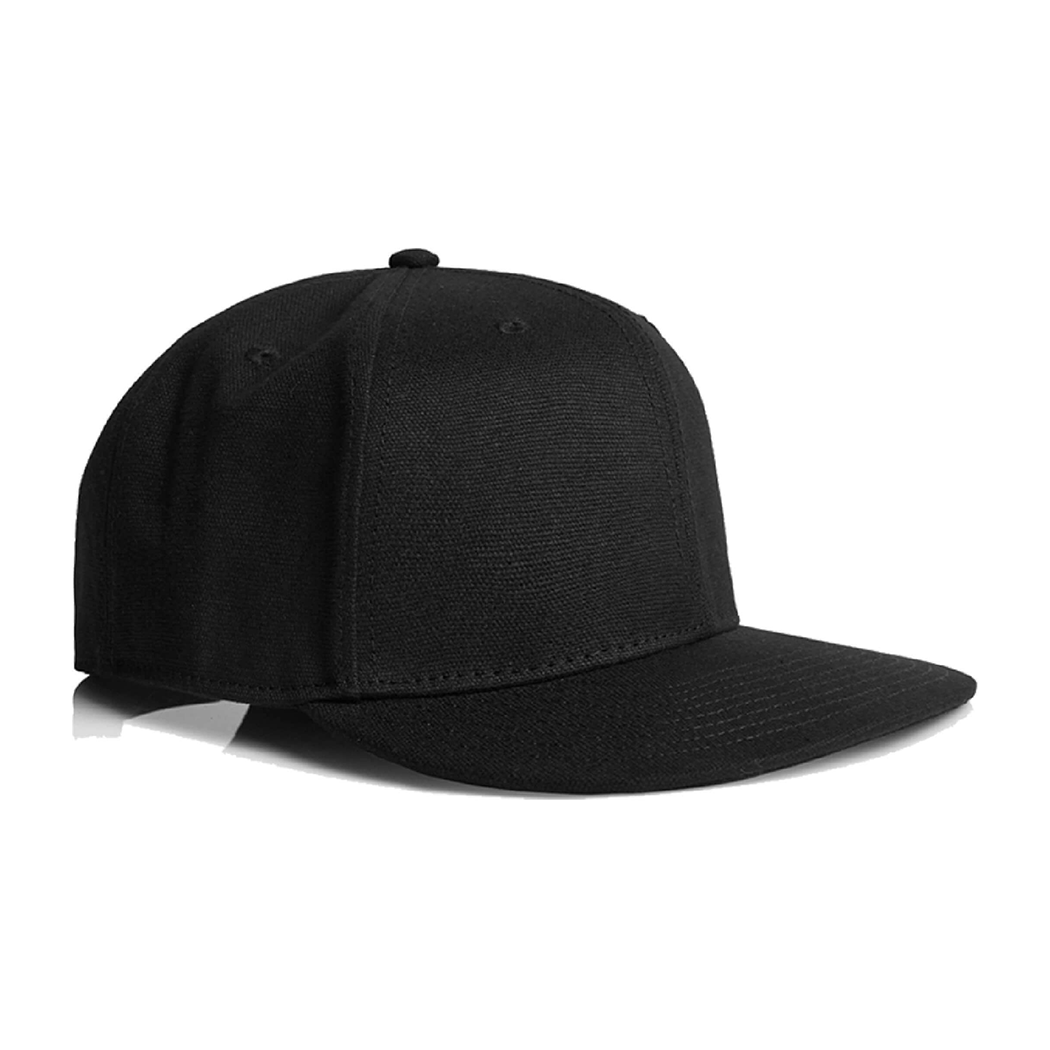 High Profile 6-Panel Stock Cotton Canvas Snapback Cap