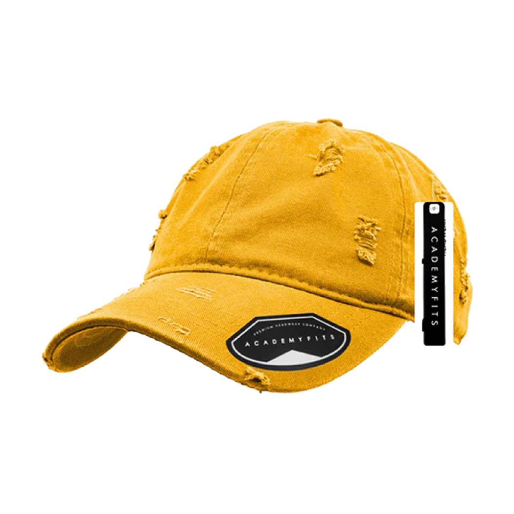 Distressed Cotton Buckle Strapback Dad Hat