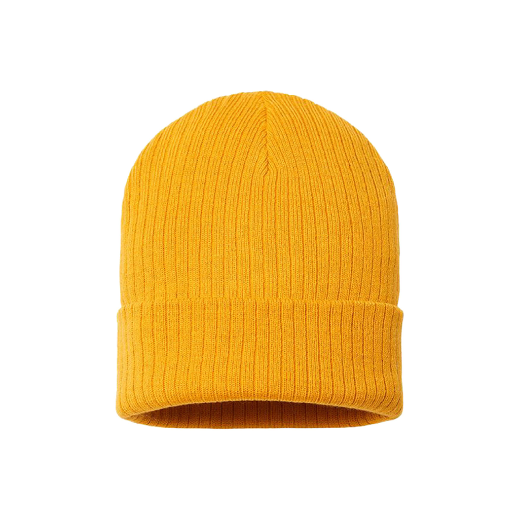 Sustainable Narrow Rib Knit 11" Cuffed Beanie
