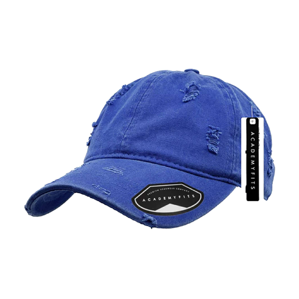 Distressed Cotton Buckle Strapback Dad Hat