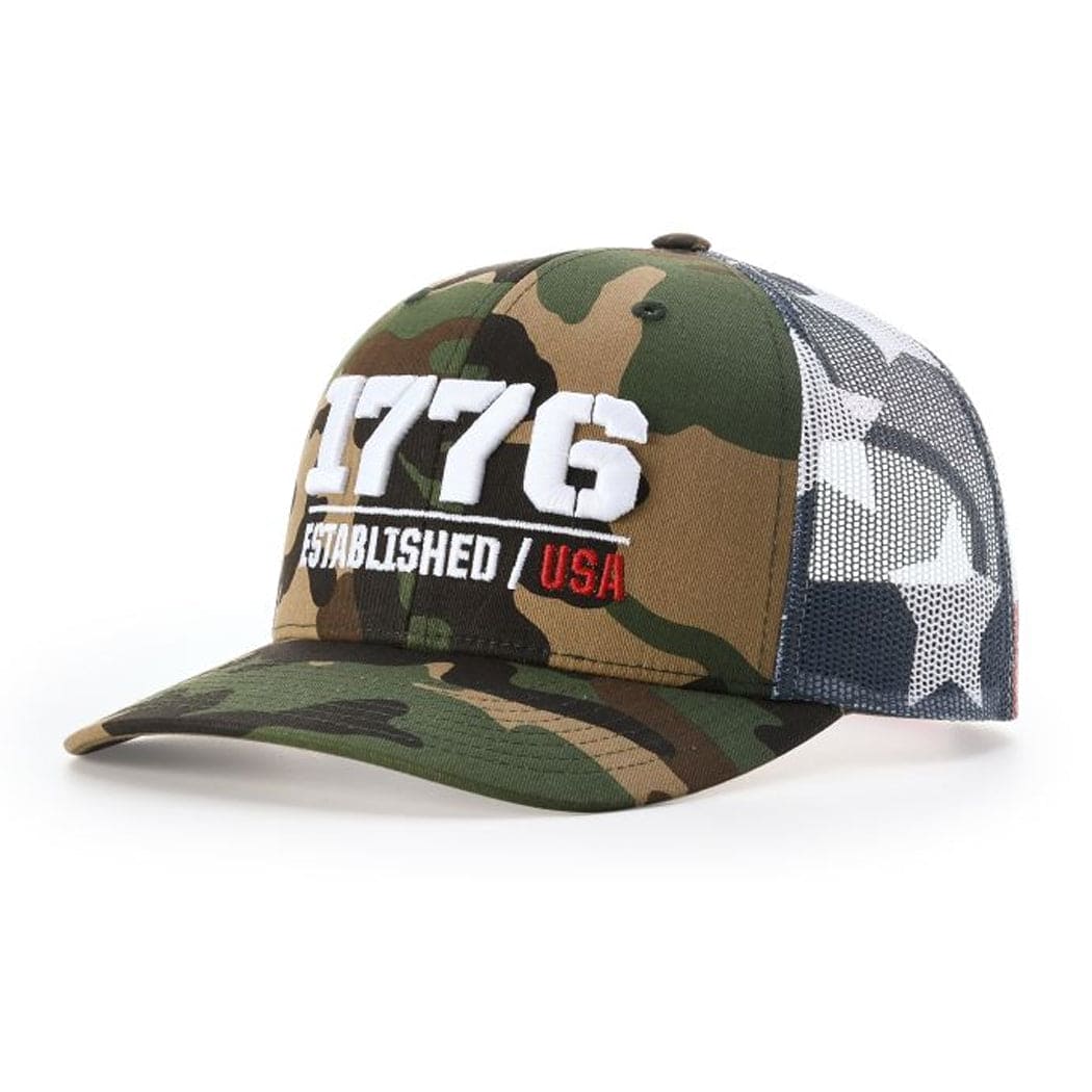 Richardson 5-Panel Printed Mesh-Back Trucker Mesh Cap