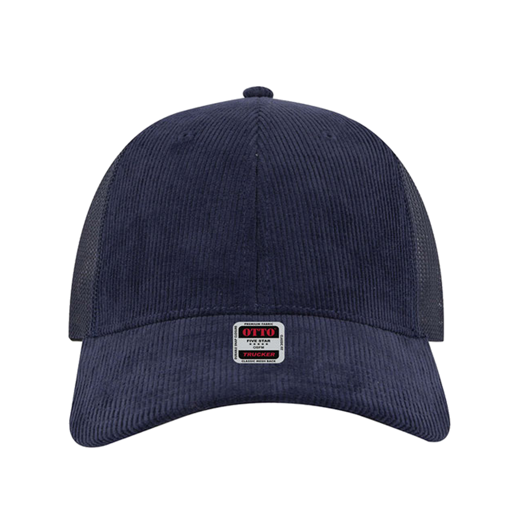 Corduroy Twill 6 Panel Low Profile Mesh Back Trucker Hat