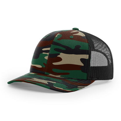 Richardson Printed Snapback 6 Panel Trucker Cap