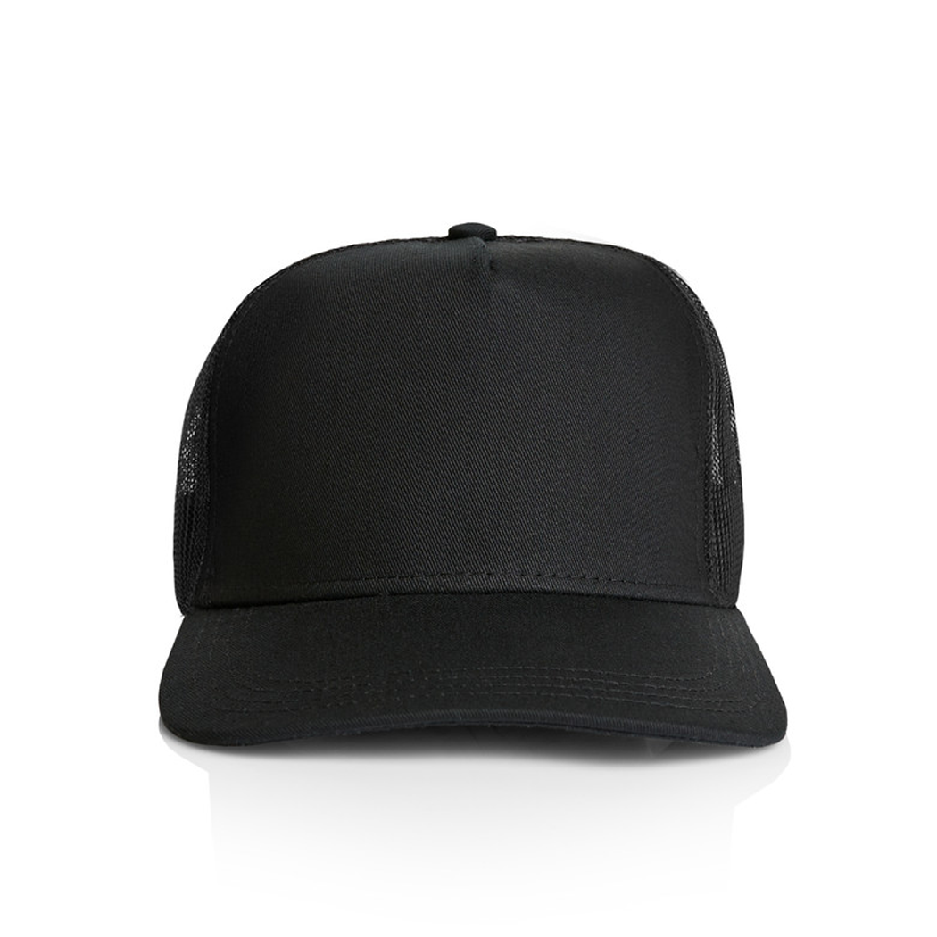 5-Panel Structured Stock Cotton Trucker Mesh Cap