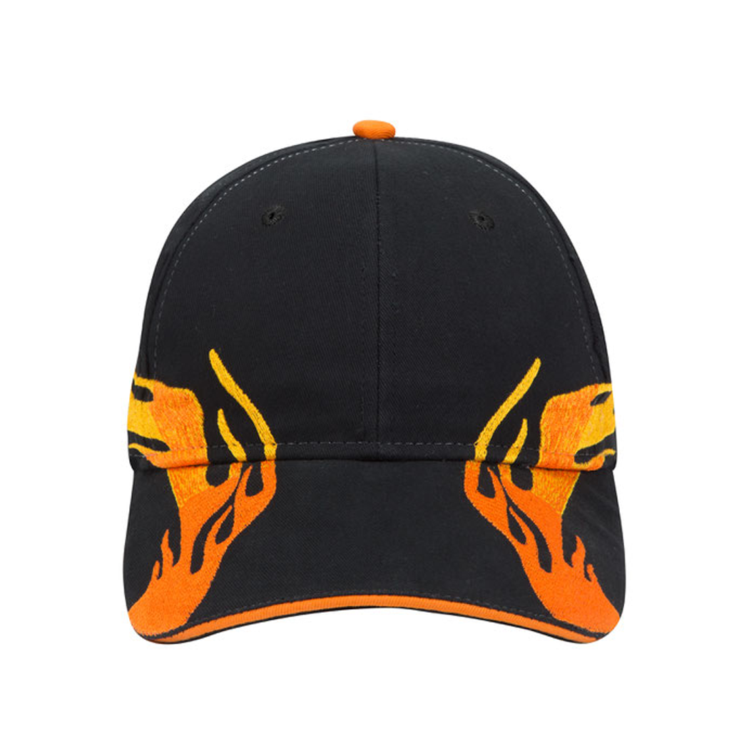 Flame Pattern Velcro Strap Baseball Hat