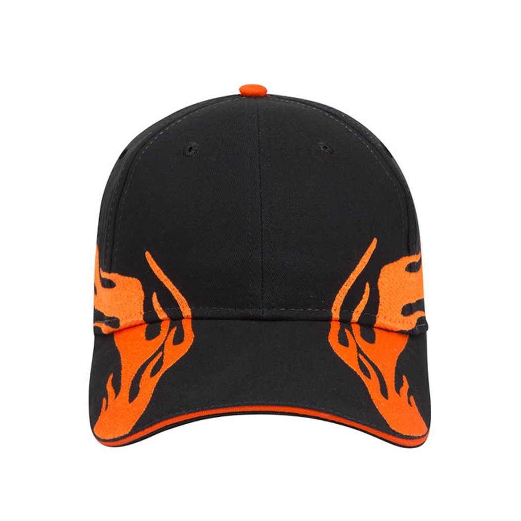 Flame Pattern Velcro Strap Baseball Hat