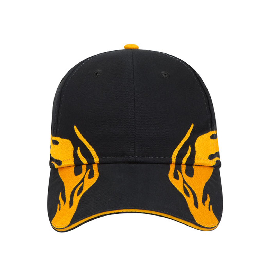 Flame Pattern Velcro Strap Baseball Hat