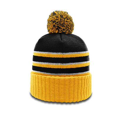 Richardson Striped Pom Cuffed 12" Beanie