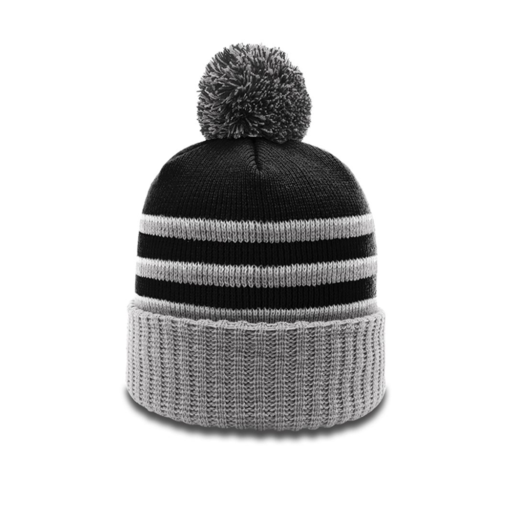 Richardson Striped Pom Cuffed 12" Beanie