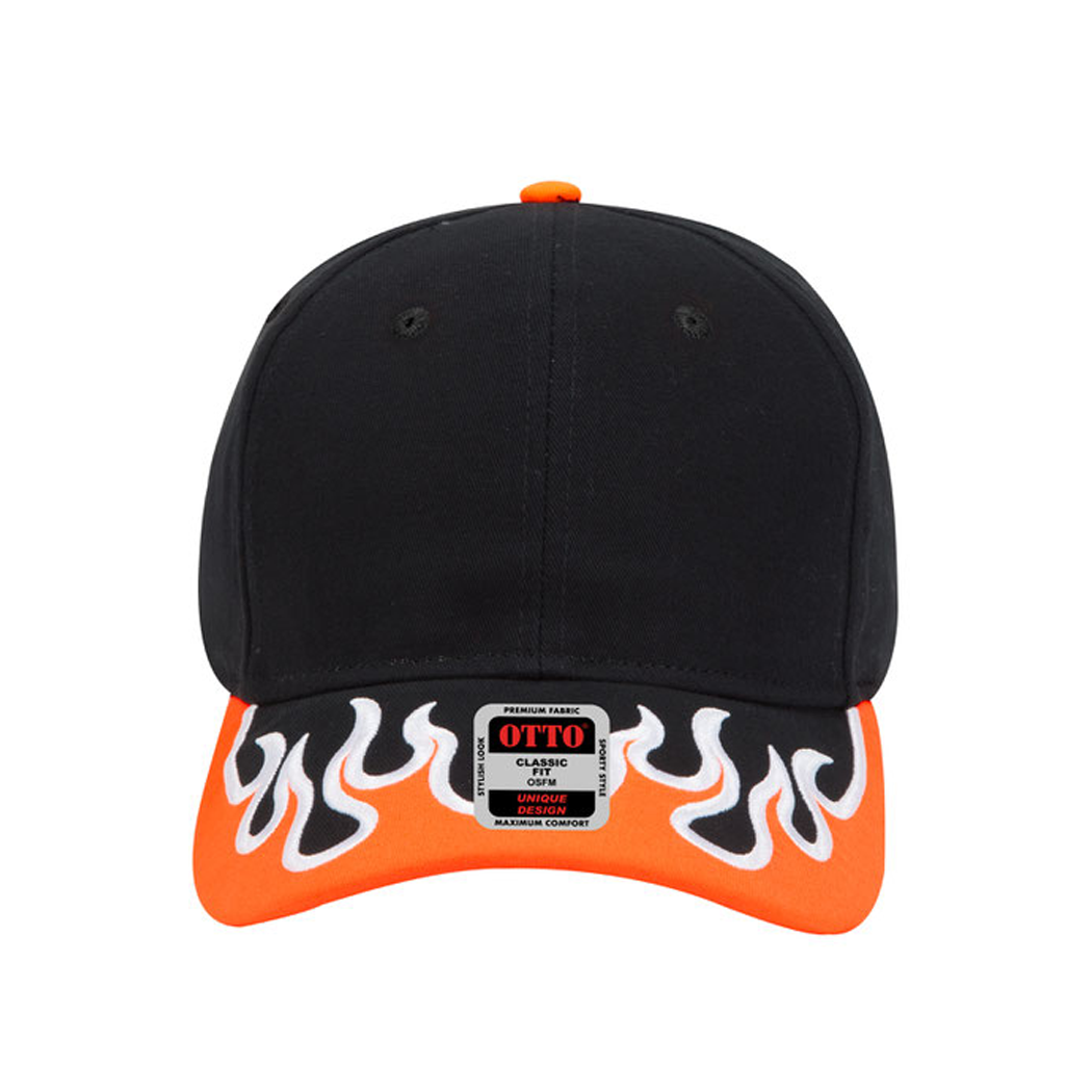 Flame Pattern Velcro Strap Baseball Hat