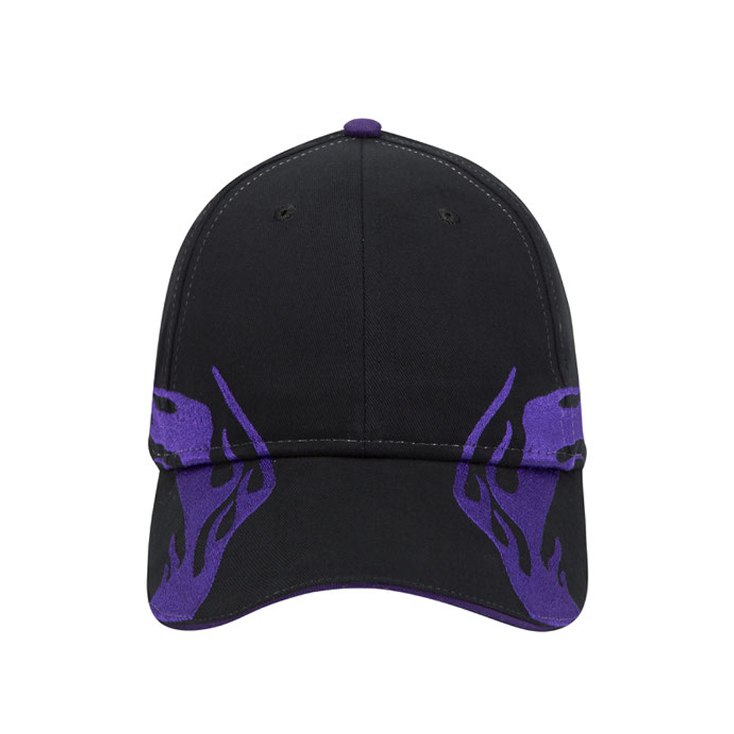 Flame Pattern Velcro Strap Baseball Hat