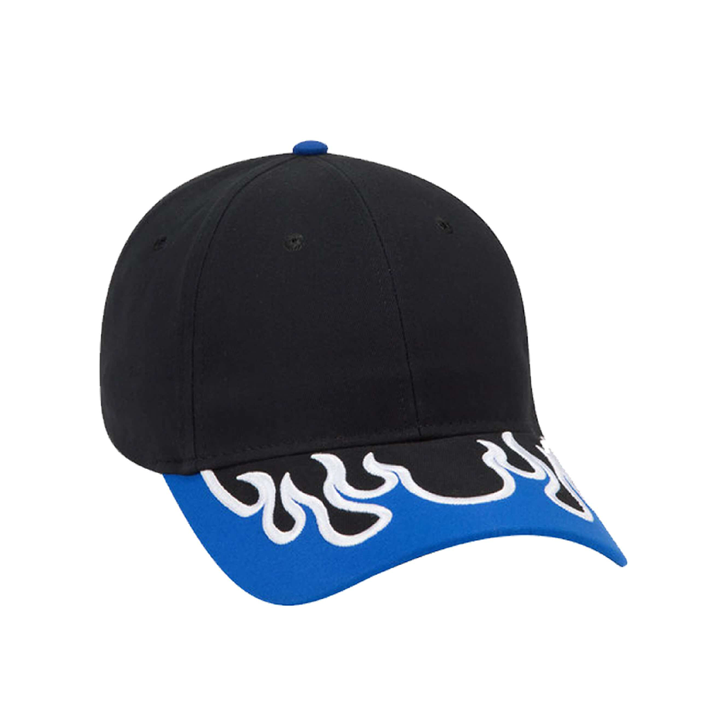 Flame Pattern Velcro Strap Baseball Hat