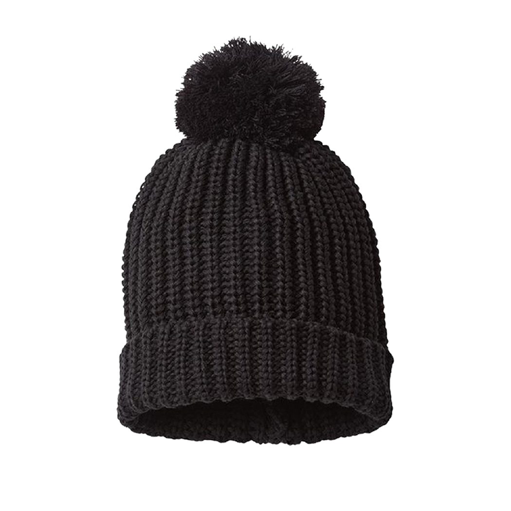 Richardson Chunky Cable Knit Beanie w/ Cuff & Pom