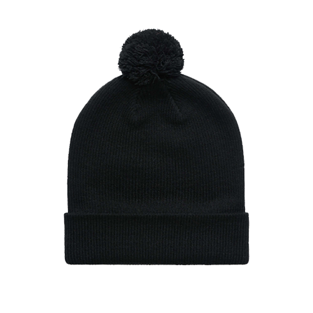 Double Layer Knit Pom Pom Beanie