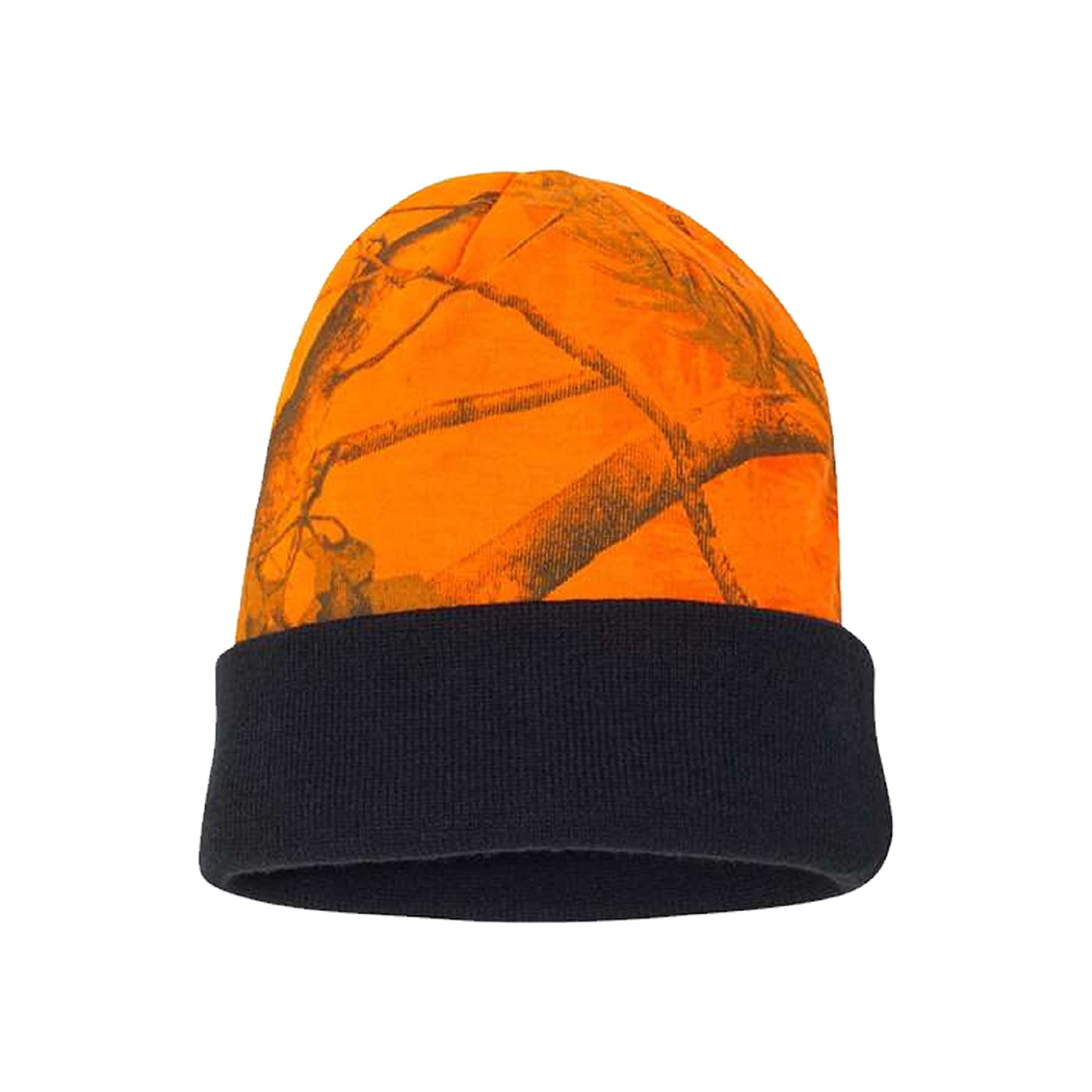 12" Licensed Camo Cuffed Interior Lining Knit Beanie