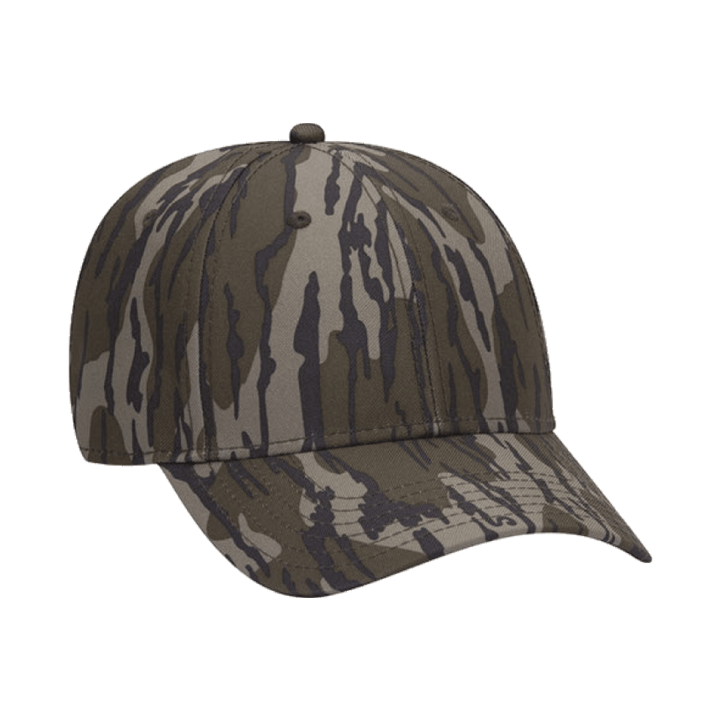 Mossy Oak Camouflage 6 Panel Low Profile Polyester Twill Velcro Cap