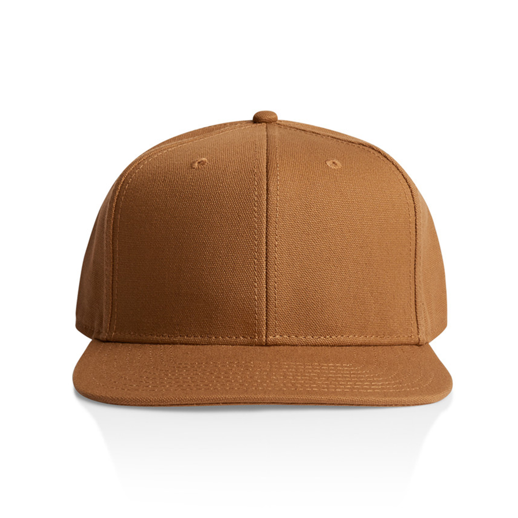 High Profile 6-Panel Stock Canvas Snapback Cap