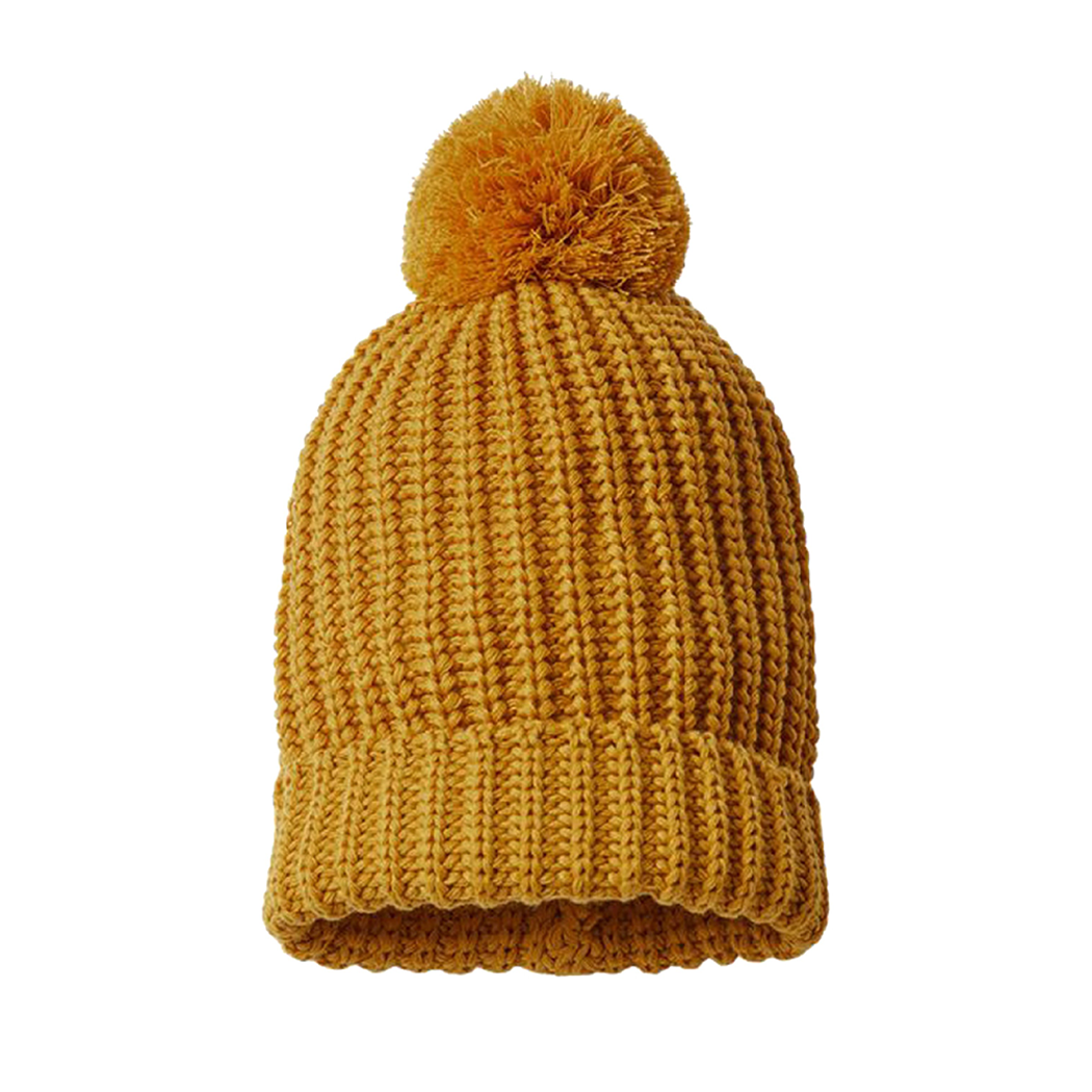 Richardson Chunky Cable Knit Beanie w/ Cuff & Pom