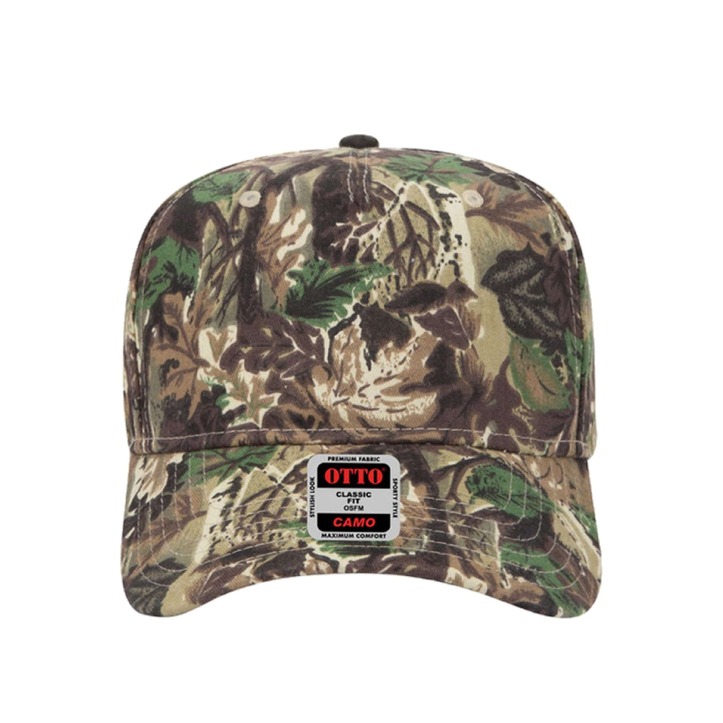 Camouflage 5-Panel Mid Profile Structured Velcro Cap