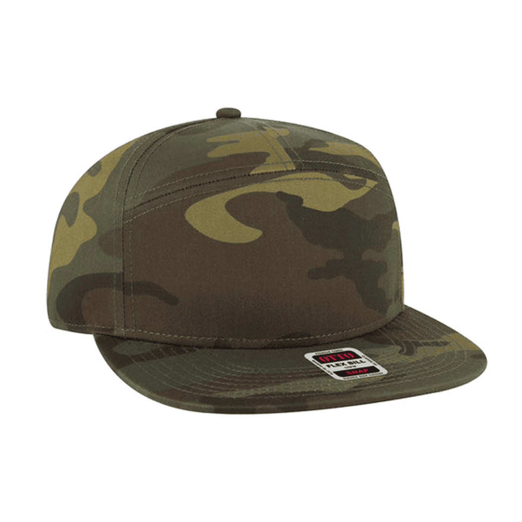 7 Panel Mid Profile Snapback Camper Hat