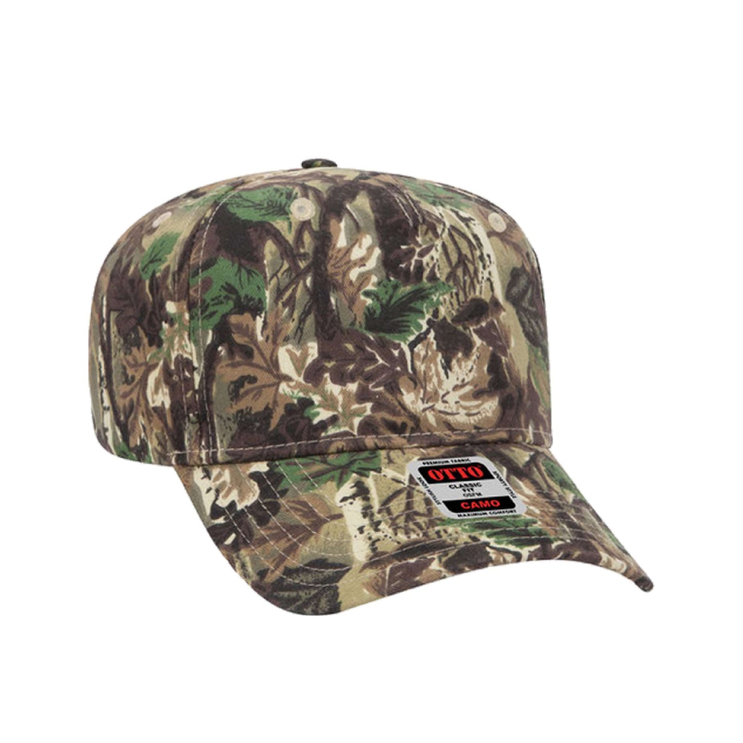 Camouflage 5-Panel Mid Profile Structured Velcro Cap