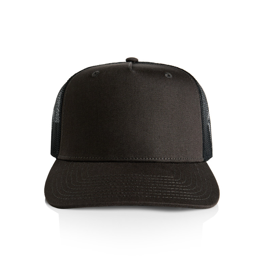 5-Panel High Profile Structured Stock Contrast Trucker Mesh Cap