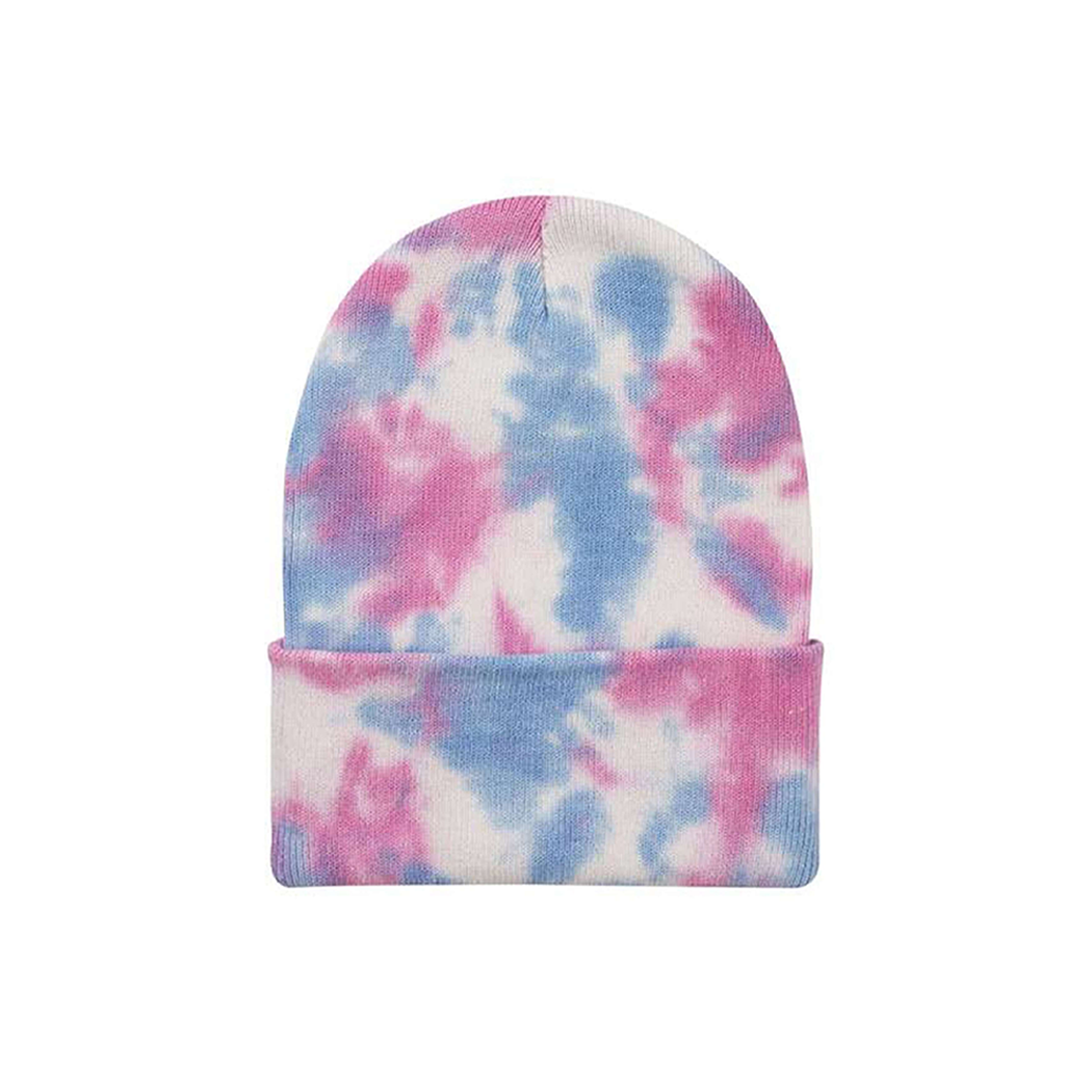 12" Tie-Dyed Knit Cuffed Beanie