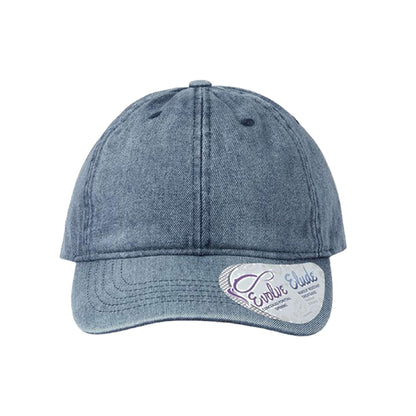 Women's Pattern Undervisor Denim Ponytail Cap