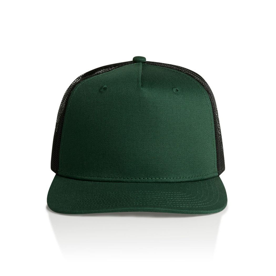 5-Panel High Profile Structured Stock Contrast Trucker Mesh Cap