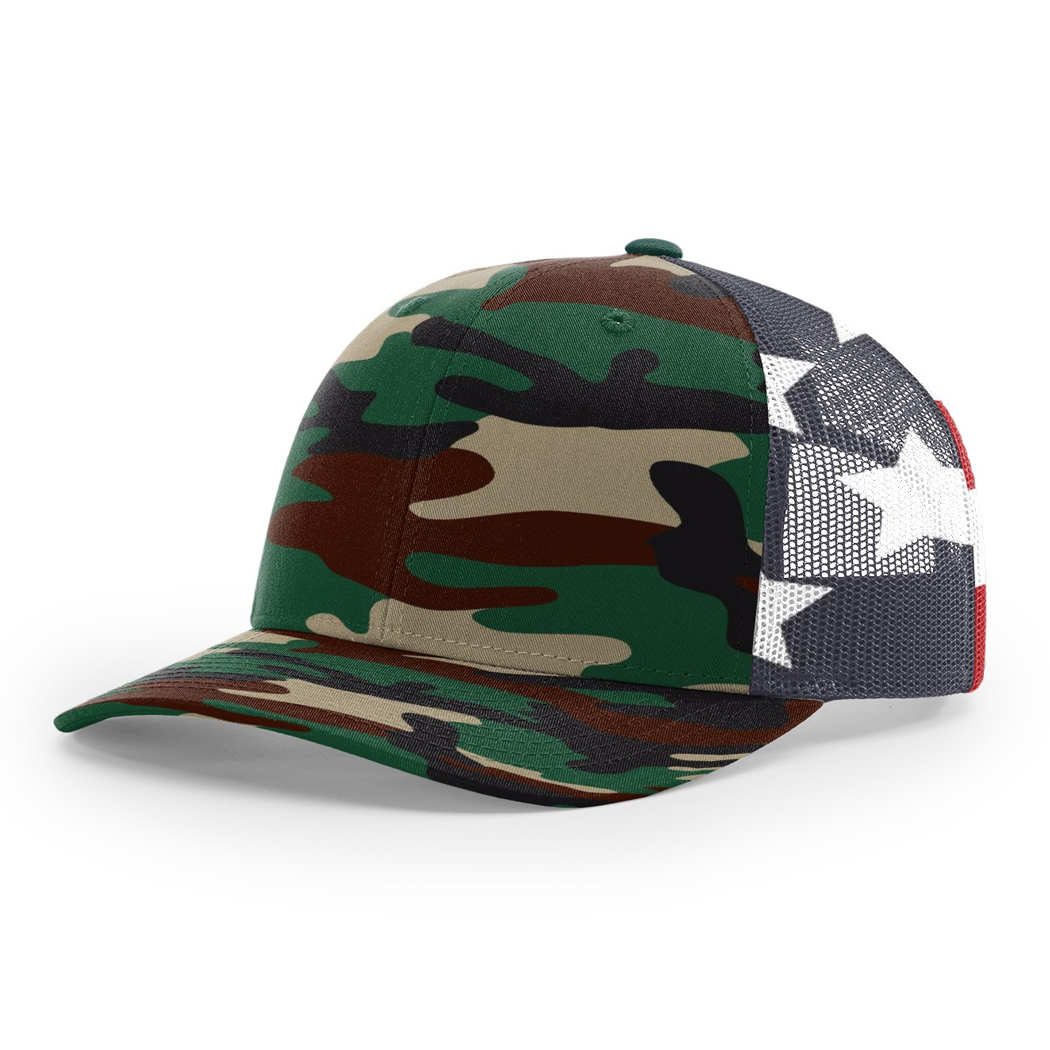 Richardson 5-Panel Printed Mesh-Back Trucker Mesh Cap