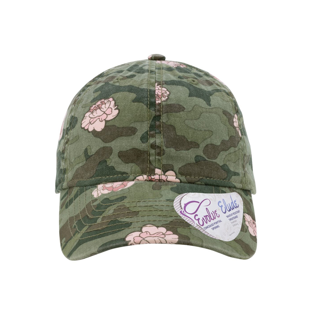 Women's Garment-Washed Fashion Print Ponytail Cap