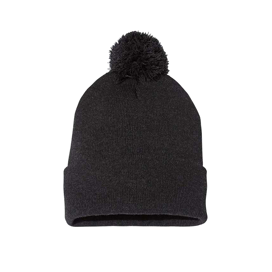 Pom Pom 12" Knit Cuffed Beanie