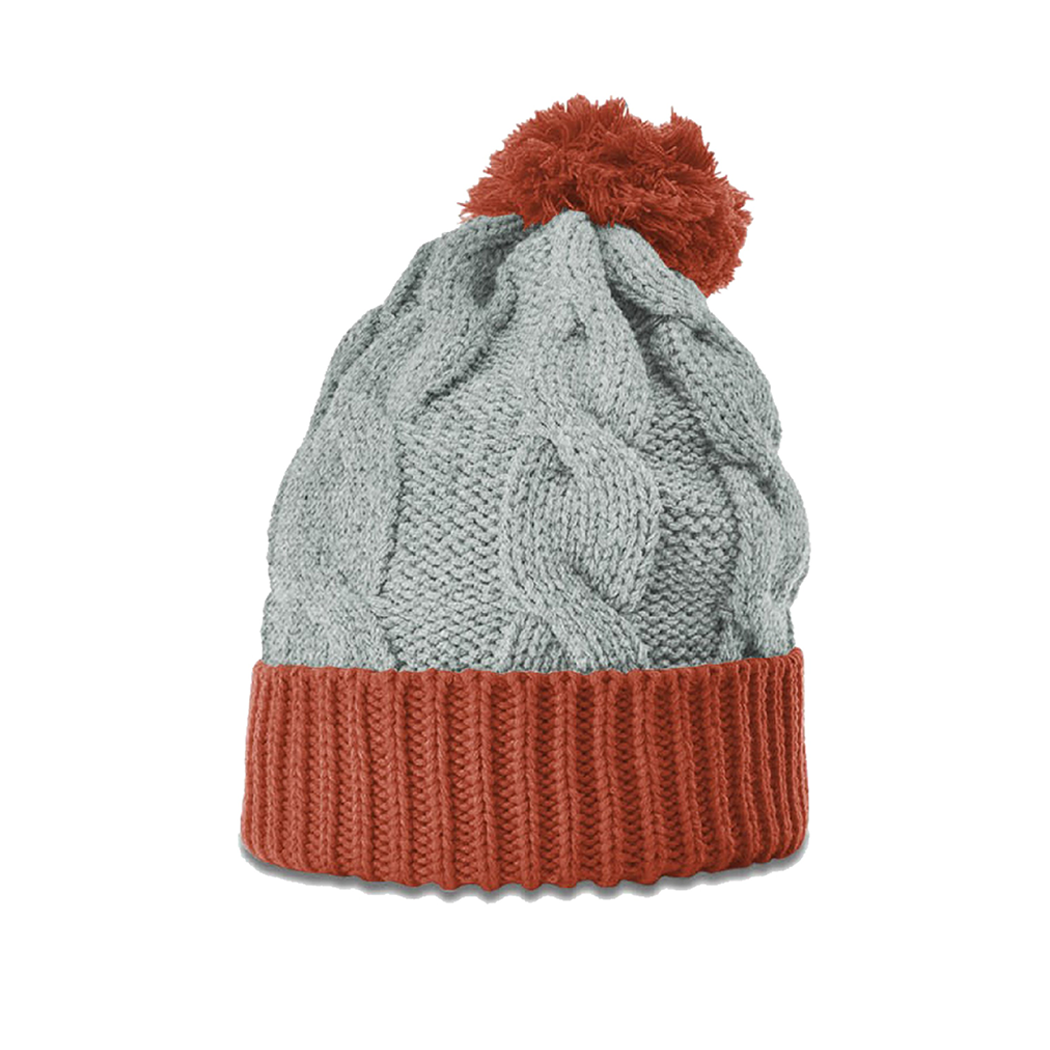 Richardson Chunk Twist Knit Beanie w/ Cuff & Pom