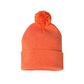 Pom Pom 12" Knit Cuffed Beanie