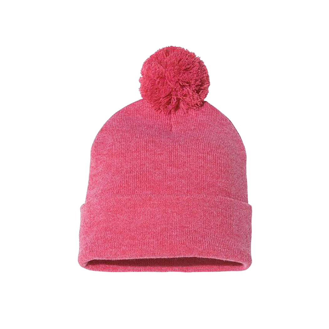 Pom Pom 12" Knit Cuffed Beanie