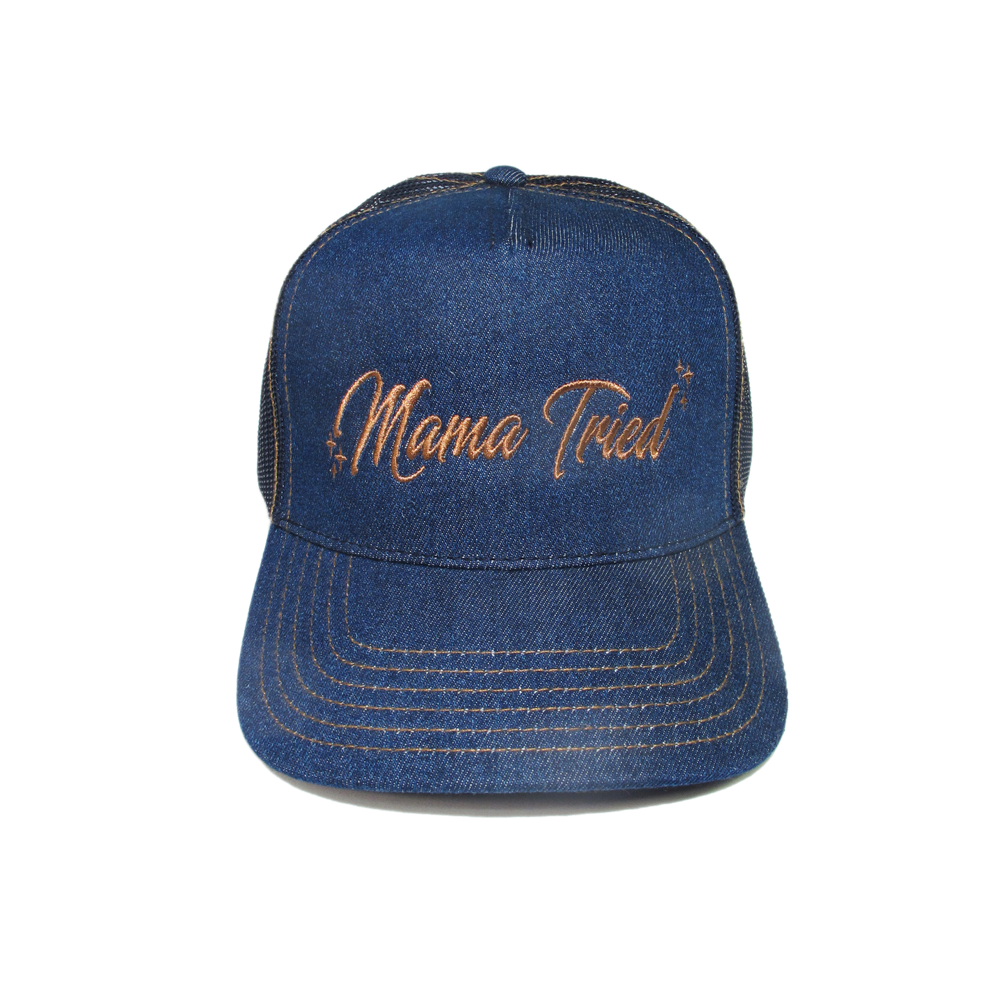 Mama Tried Denim Trucker Hat