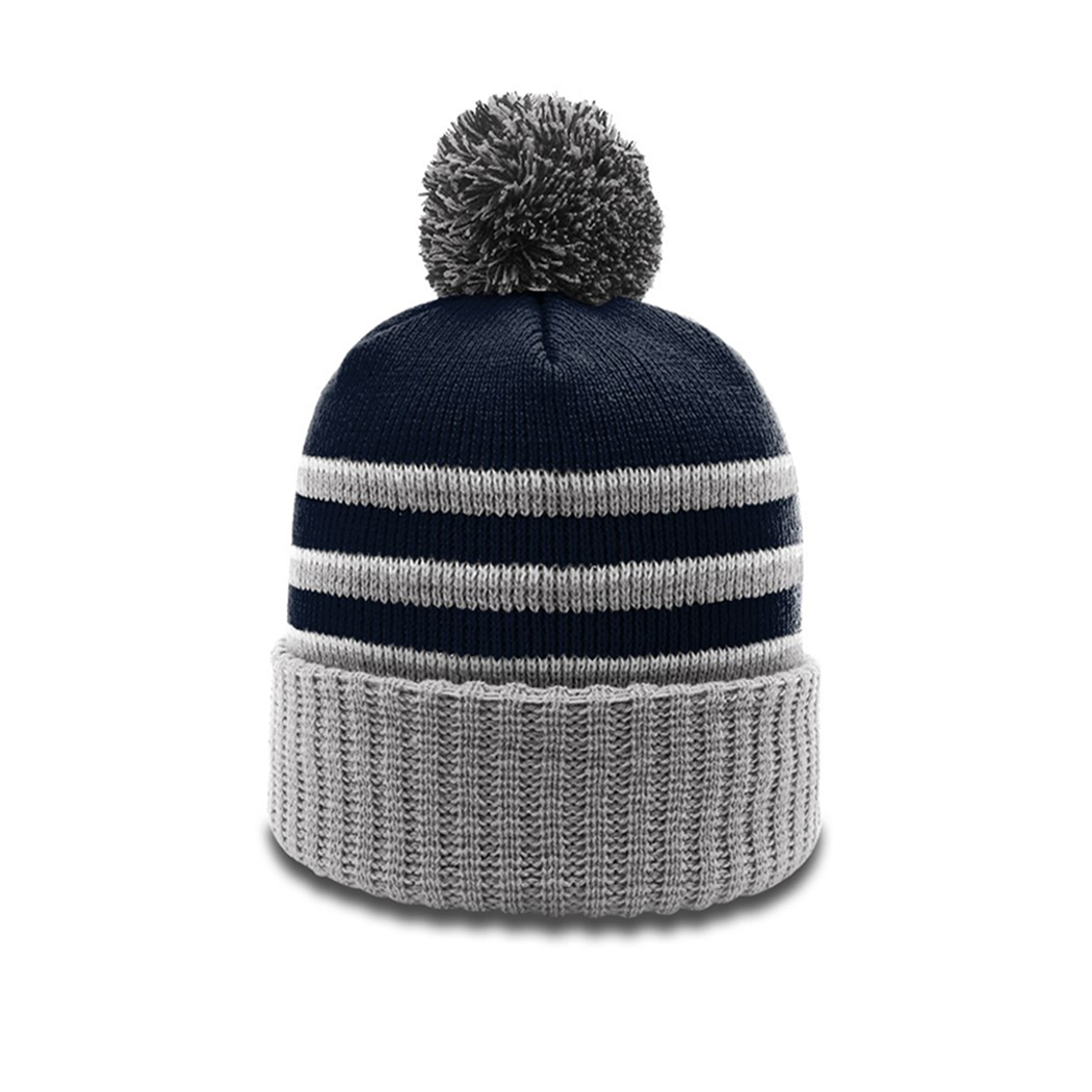 Richardson Striped Pom Cuffed 12" Beanie