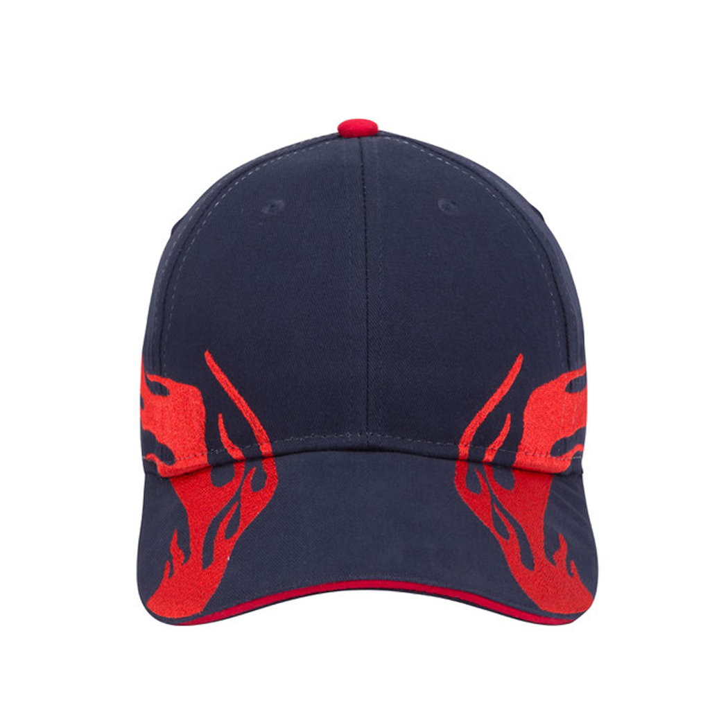 Flame Pattern Velcro Strap Baseball Hat