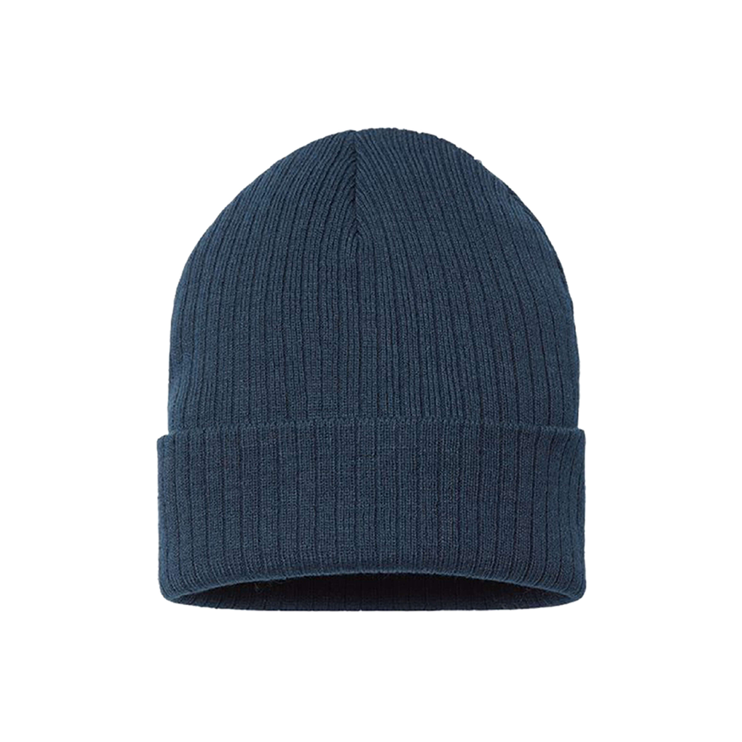 Sustainable Narrow Rib Knit Cuffed Beanie