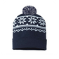 USA Made 12" Snowflake Knit Pom Beanie