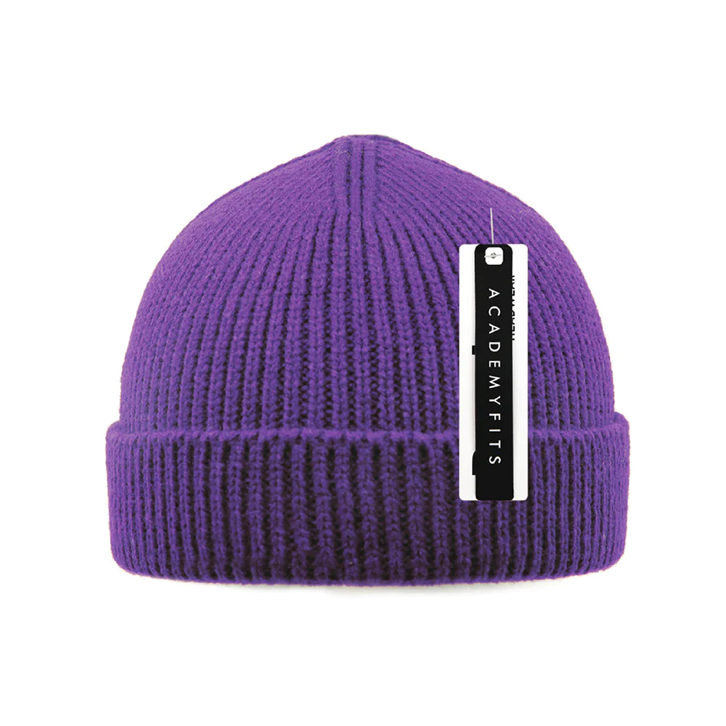 Short Skater Knit Cuffed Beanie