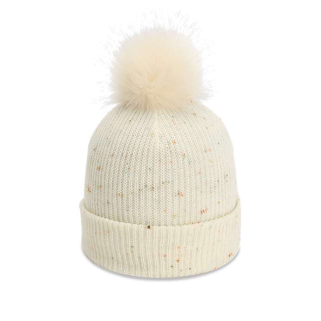 Montage Pom Confetti Flecked Yarn Cuffed Beanie