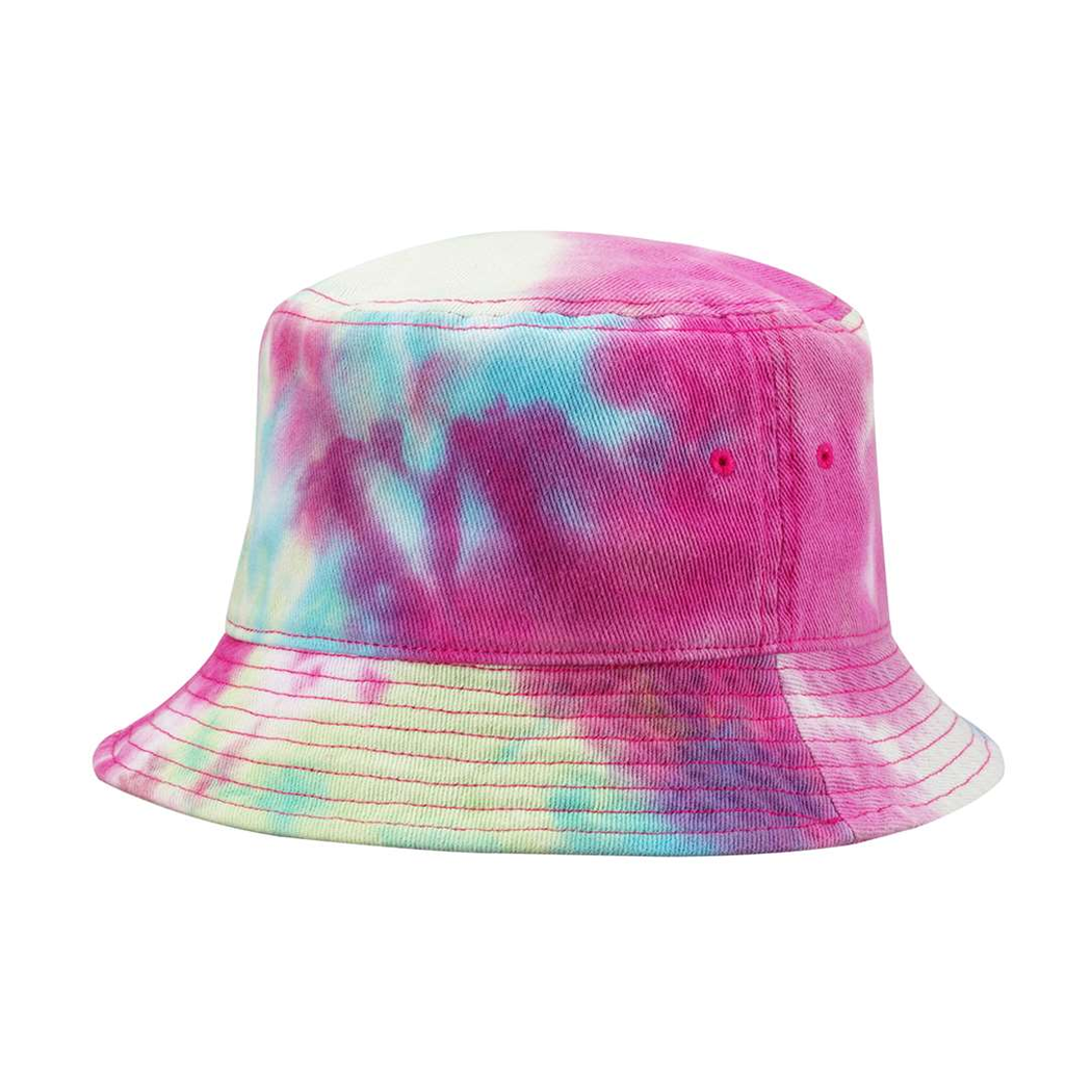 Tie-Dyed Cotton Bucket Hat