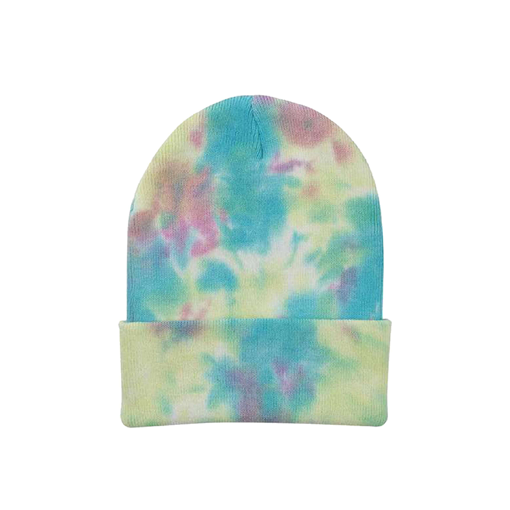 12" Tie-Dyed Knit Cuffed Beanie