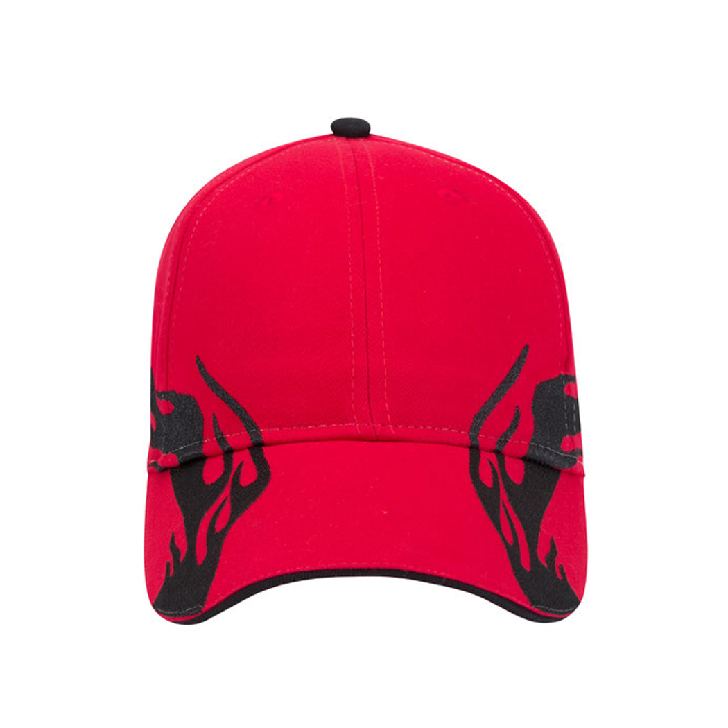 Flame Pattern Velcro Strap Baseball Hat