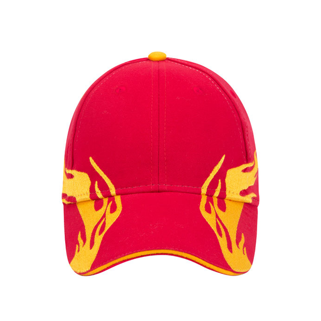 Flame Pattern Velcro Strap Baseball Hat