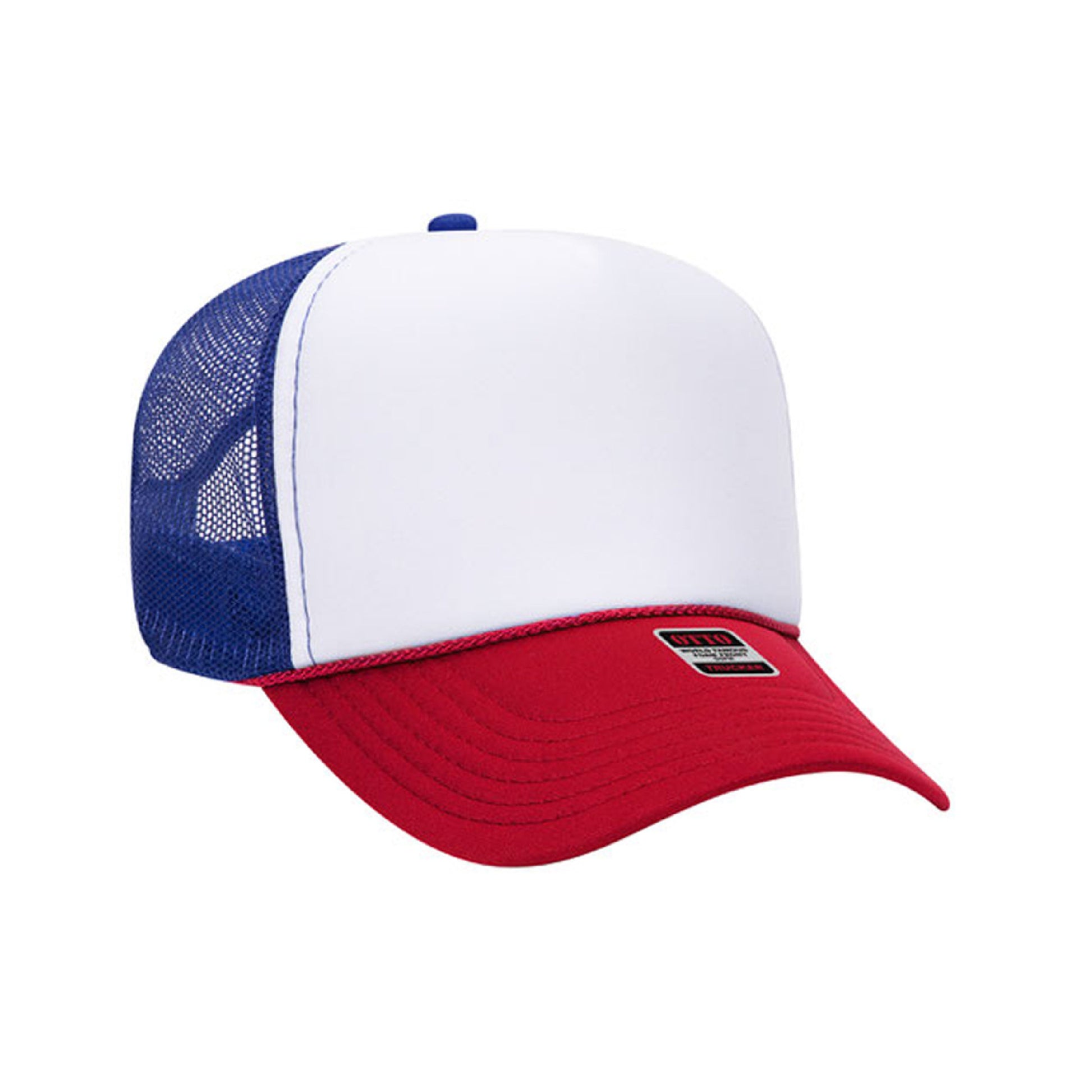 Crowns by Lids Screen Foam Trucker Cap - White/Royal Blue