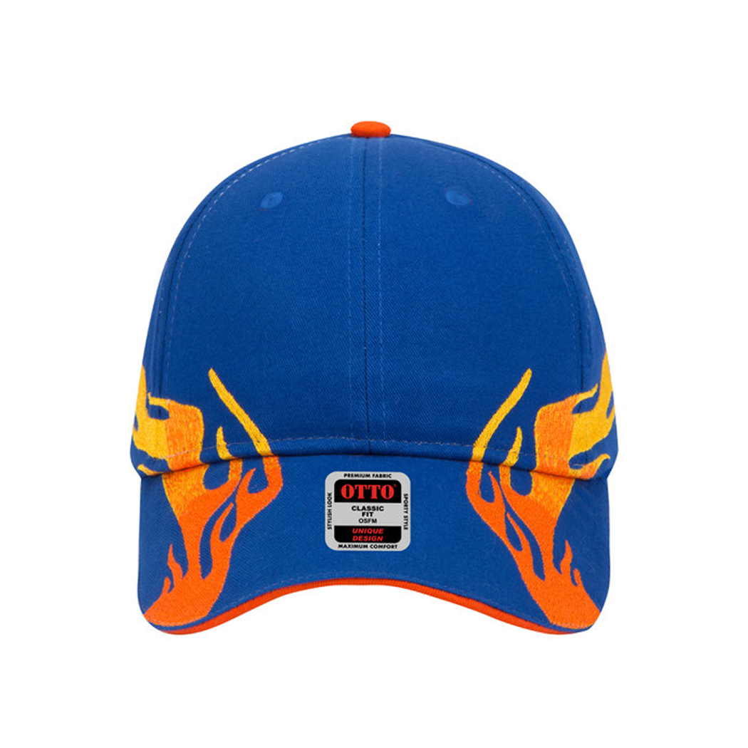 Flame Pattern Velcro Strap Baseball Hat