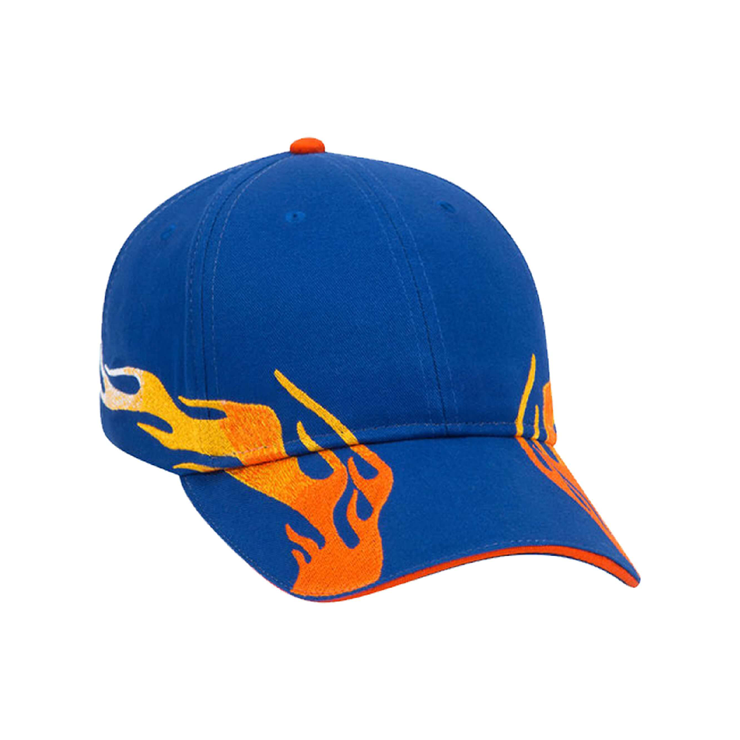 Flame Pattern Velcro Strap Baseball Hat