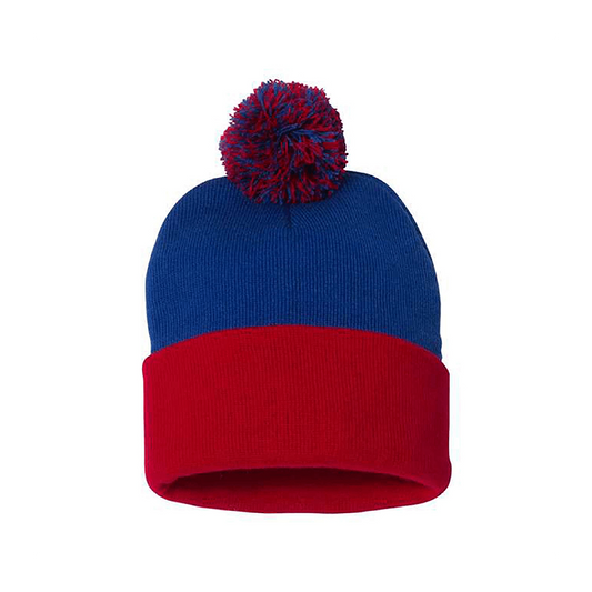 Pom Pom 12" Knit Cuffed Beanie